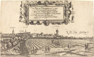 Uitzicht op Neurenberg vanuit het Westen (rechter gedeelte) door Hans Sebald Lautensack