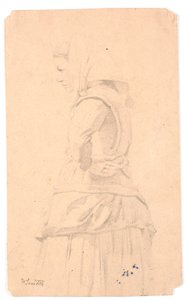 Staand boerenmeisje