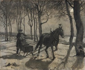 De sleetocht naar Fussingø door Hans Smidth
