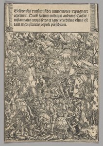Tweede oorlog met Gelre, plaat 19 uit Historische scènes uit het leven van keizer Maximiliaan I uit de Triomfboog door Hans Springinklee