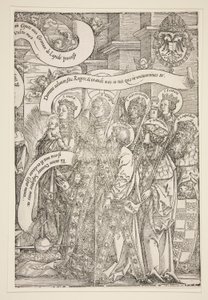 De Maagd met de Patroonheiligen van Maximiliaan door Hans Springinklee