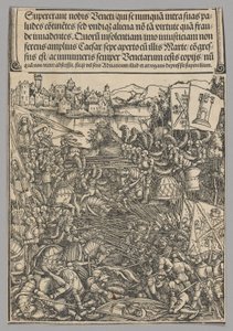 Oorlog met Venetië, plaat 21 uit Historische Scènes uit het Leven van Keizer Maximiliaan I uit de Triomfboog door Hans Springinklee