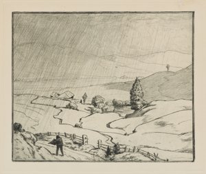 Het begint te regenen door Hans Thoma