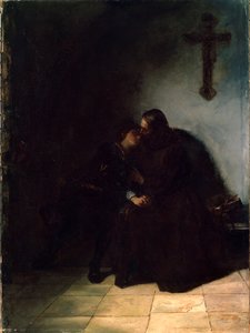 Het afscheid van de veroordeelden, ca 1860-1900. Duits schilderij door Hans Thoma
