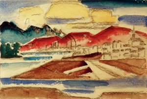 Landschap met Rode Bergen
