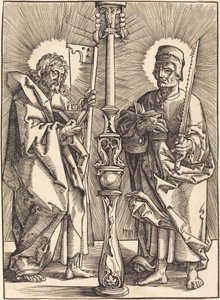 Sint Jacobus de Mindere en Sint Simon door Hans Vischer
