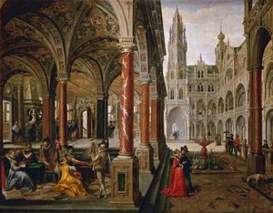 Paleis met muzikanten
