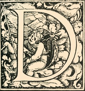 D - Een alfabet door Hans Weiditz, ca. 1520-1521, 1908 door Hans Weiditz