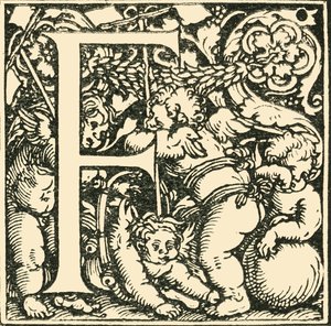F - Een Alfabet door Hans Weiditz, ca. 1520-1521, 1908 door Hans Weiditz