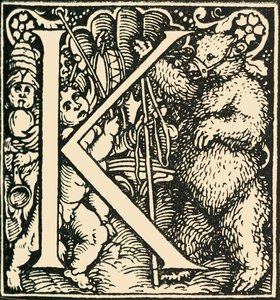 K - Een alfabet door Hans Weiditz, c1520-1521, 1908 door Hans Weiditz