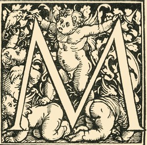 M - Een Alfabet door Hans Weiditz, c1520-1521, 1908 door Hans Weiditz