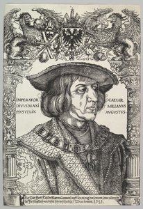 Portret van Keizer Maximiliaan I, 1519 door Hans Weiditz