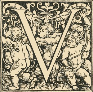V - Een Alfabet door Hans Weiditz, ca. 1520-1521, 1908