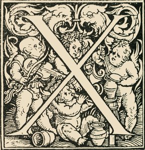X - Een Alfabet door Hans Weiditz, c1520-1521, 1908 door Hans Weiditz