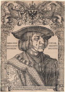 Keizer Maximiliaan I door Hans Weiditz, II, after Albrecht Dürer