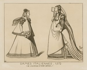 Italiaanse vrouwen, 1572 door Hans Weigel
