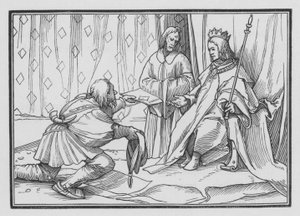 Hiram feliciteert Salomo, 1 Koningen V, 1 door Hans after Holbein the Younger