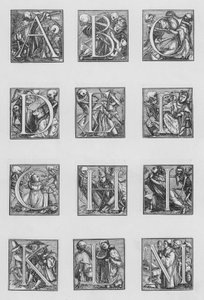 Holbeins Alfabet door Hans after Holbein the Younger