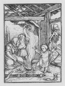 Holbeins Dodendans: Het Kind door Hans after Holbein the Younger