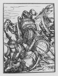 Holbeins Dodendans: De Wagenmenner door Hans after Holbein the Younger