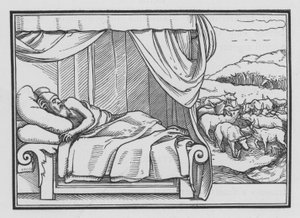 De twee dromen van de farao, Genesis, XLI, 8 door Hans after Holbein the Younger