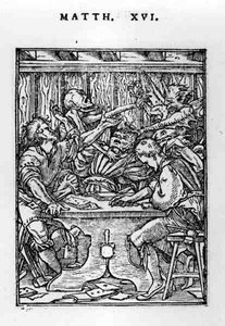 De Spelers, uit de Dans van de Dood serie, gegraveerd door Hans Lutzelburger (fl.1505-26) c.1526-28 door Hans after Holbein the Younger