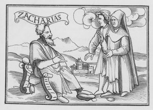 Zacharia Roept op tot Berouw door Hans after Holbein the Younger
