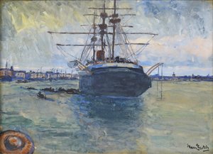 Hans von Bartels - Driemaster in de haven