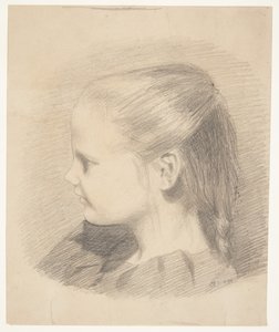 Portret van Else Aagesen als kind; later getrouwd Plaun