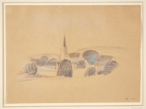Uitzicht op de Svanninge Kerk door Harald Giersing
