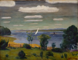 Zomerdag bij Viksfjorden, Larvik door Harald Oscar Sohlberg