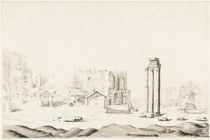 Ruïnes van de Campo Vaccino in het Forum Romanum door Harmen ter Borch