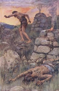 Kaïn en Abel, illustratie uit Pictures That Teach The Crown Series, 1920