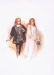 Hamlet en Ophelia, illustratie uit Hamlet