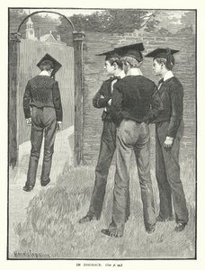 In ongenade (litho) door Harold Copping