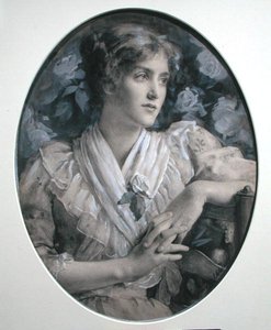 Portret van een dame door Harold Copping