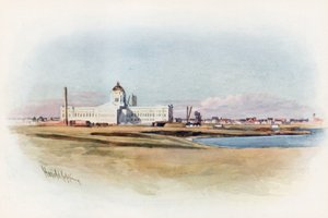 Regina, Saskatchewan, het nieuwe parlementsgebouw in aanbouw