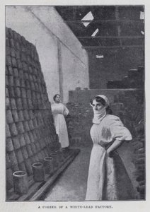 Een hoek van een witloodfabriek door Harold Hume Piffard