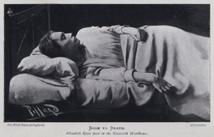 Doodgemaakt, Elizabeth Ryan dood in het Newcastle armenhuis door Harold Hume Piffard