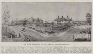 De Maple Almshouses en herstellingsoord in Harpenden door Harold Oakley
