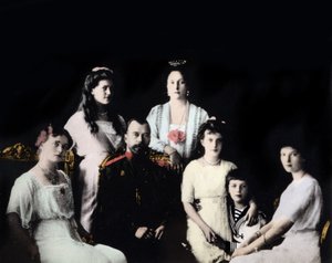 Portret van de Russische keizerlijke familie. Fotografie rond 1910-1915.