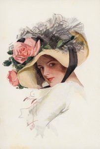 Een vrijgezel (kleurenlitho)
