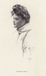 Een personage, Gravin Frina Mavrodin uit de roman, The Princess Moritza, door Percy Brebner door Harrison Fisher