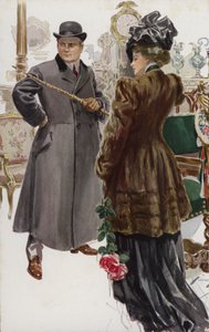 Illustratie voor When a Man Marries door Mary Roberts Rinehart door Harrison Fisher
