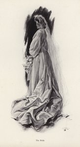 Portret van een bruid door Harrison Fisher