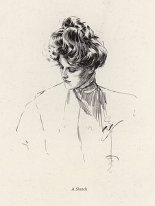 Portret van een vrouw door Harrison Fisher