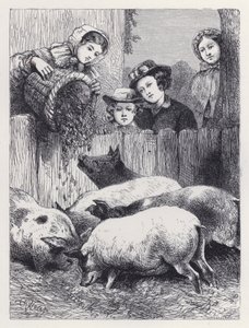 De Varkens Voeren door Harrison William Weir