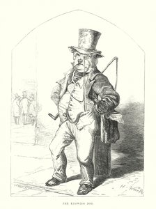 Grappige honden: de wetende hond (gravure) door Harrison William Weir