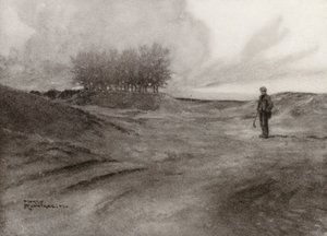 Golfbanen: Wimbledon, op de common door Harry (1878 1950) Rountree