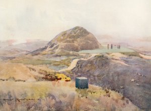 Golfbanen: Troon, het nieuwe korte gat (kleur litho) door Harry (1878 1950) Rountree